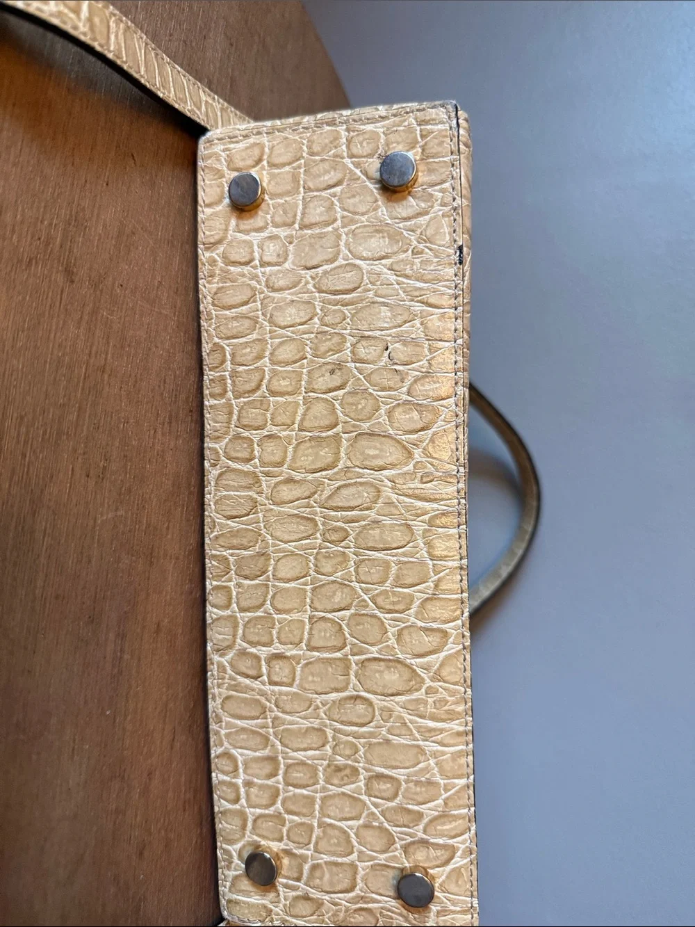 Maddalena Scanu Made in Italy Genuine Leather Croc-Embossed Crossbody Flap Bag
